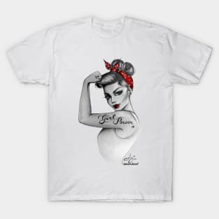 Girl Power by Anne Cha Modern Rosie the Riveter T-Shirt